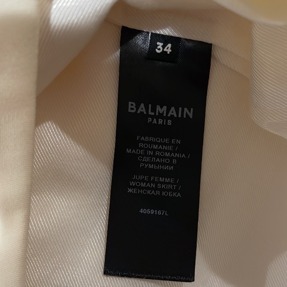 BALMAIN white/cream skirt. Size 34. Authentic. Worn 1x. Beautiful fit! - Picture 6 of 8